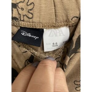Zara Mickey Mouse Brown And Black Stretch Pants Size 4 To 5 Years